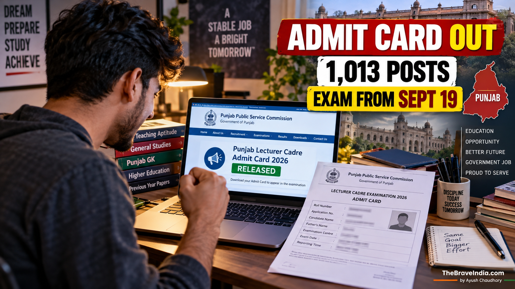 Punjab Lecturer Cadre Admit Card 2026