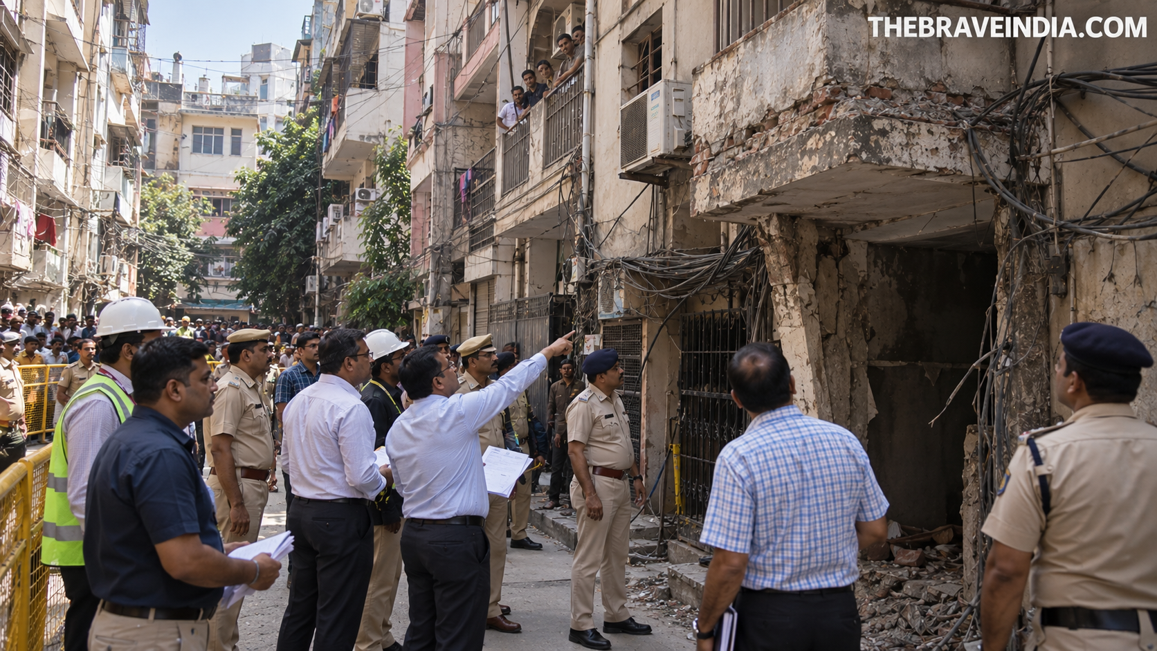satya niketan delhi building collapsed