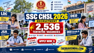 SSC CHSL Recruitment 2026: 2,536 पदों पर बंपर भर्ती, 7 अक्टूबर तक Apply Online | Notification PDF